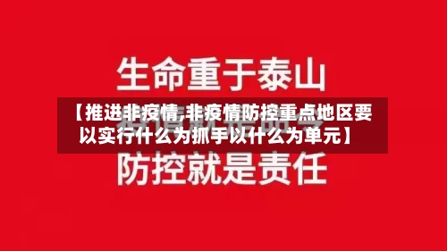 【推进非疫情,非疫情防控重点地区要以实行什么为抓手以什么为单元】-第3张图片