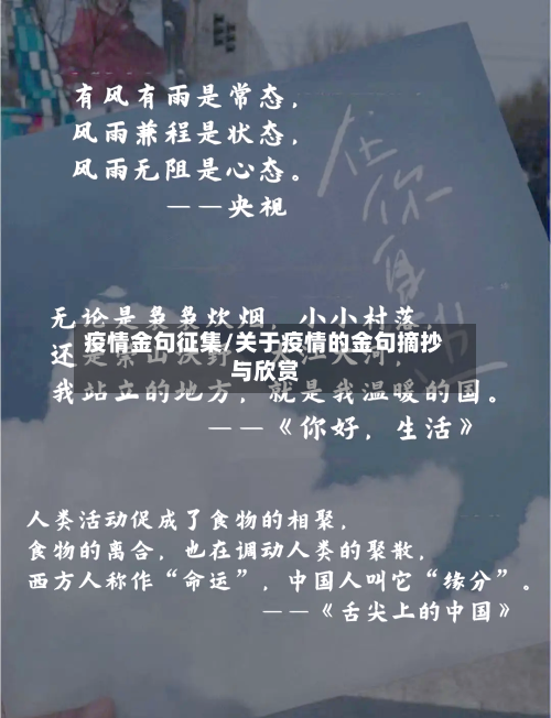 疫情金句征集/关于疫情的金句摘抄与欣赏-第3张图片
