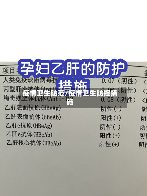 疫情卫生防范/疫情卫生防控措施