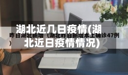 湖北近几日疫情(湖北近日疫情情况)