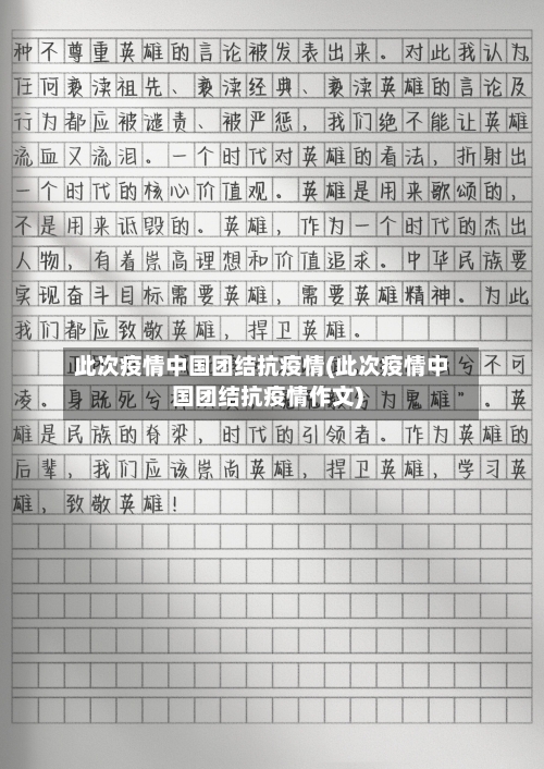 此次疫情中国团结抗疫情(此次疫情中国团结抗疫情作文)-第2张图片
