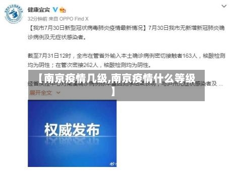 【南京疫情几级,南京疫情什么等级】-第2张图片