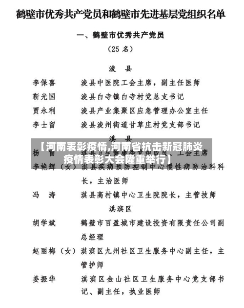 【河南表彰疫情,河南省抗击新冠肺炎疫情表彰大会隆重举行】-第2张图片