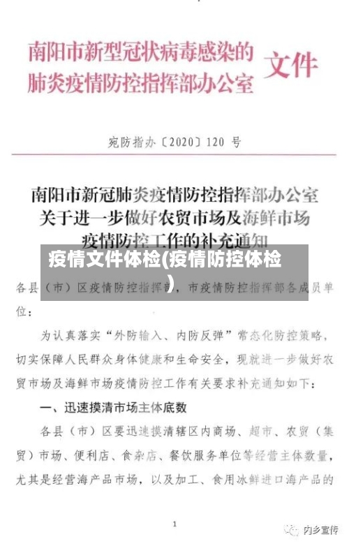 疫情文件体检(疫情防控体检)-第2张图片
