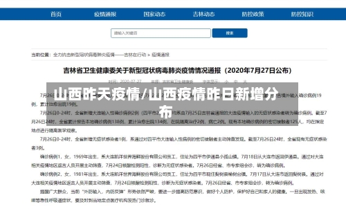 山西昨天疫情/山西疫情昨日新增分布