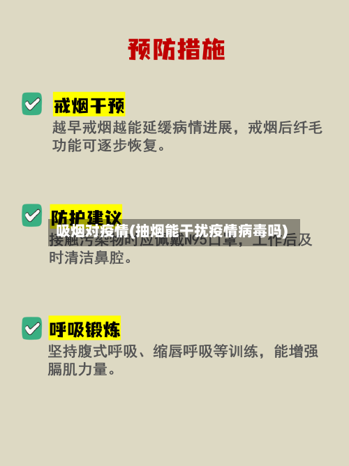 吸烟对疫情(抽烟能干扰疫情病毒吗)