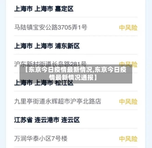 【东京今日疫情最新情况,东京今日疫情最新情况通报】