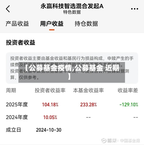 【公募基金疫情,公募基金 近期】-第2张图片