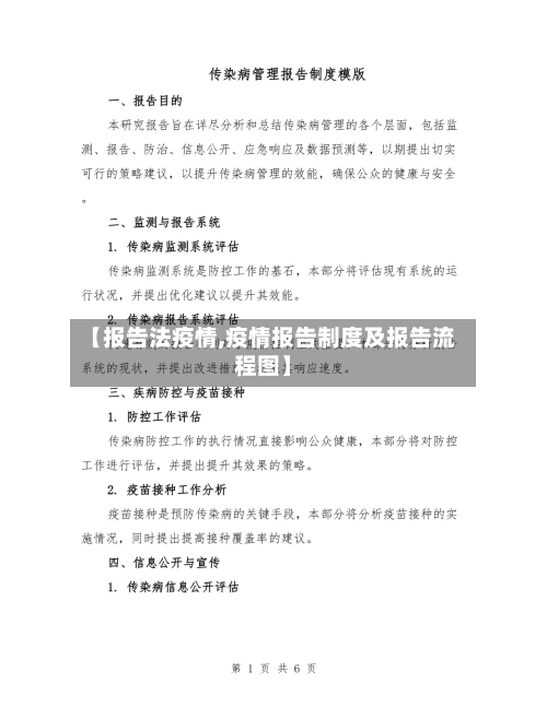 【报告法疫情,疫情报告制度及报告流程图】