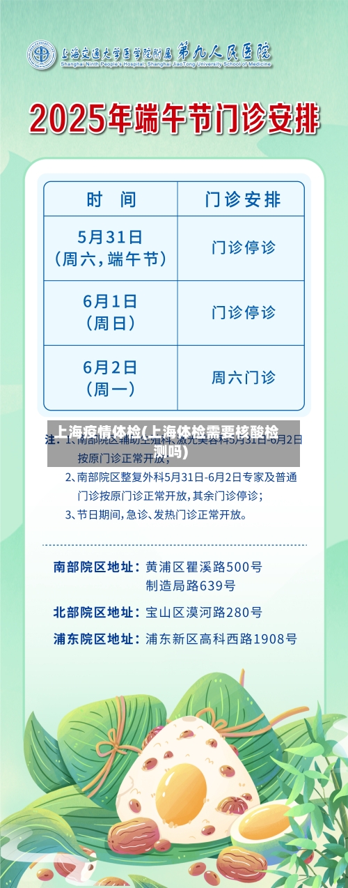 上海疫情体检(上海体检需要核酸检测吗)