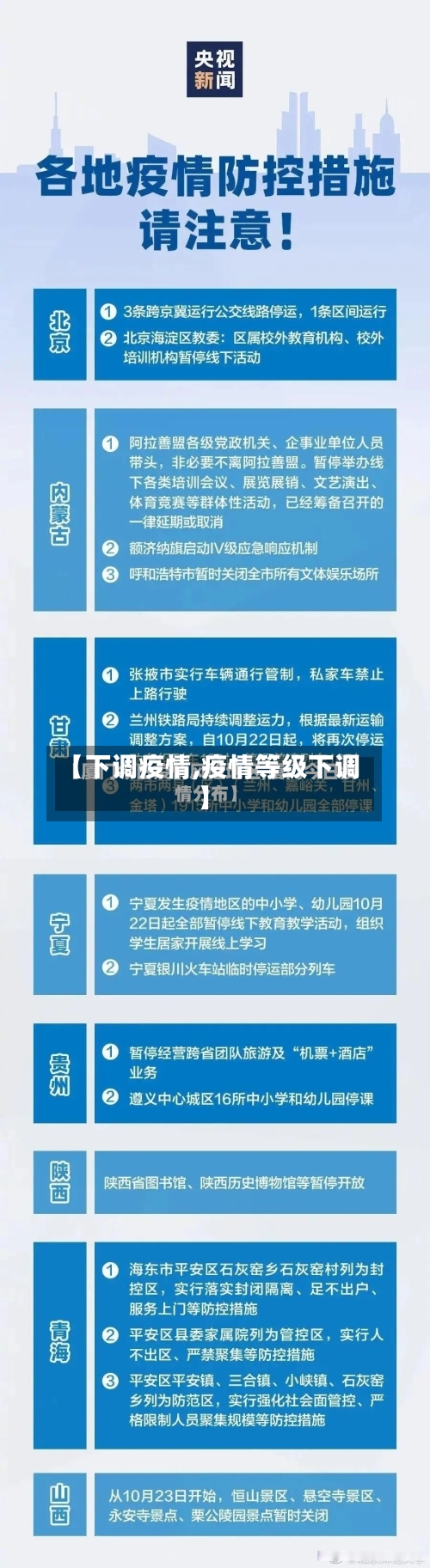 【下调疫情,疫情等级下调】