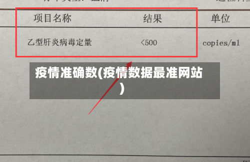 疫情准确数(疫情数据最准网站)