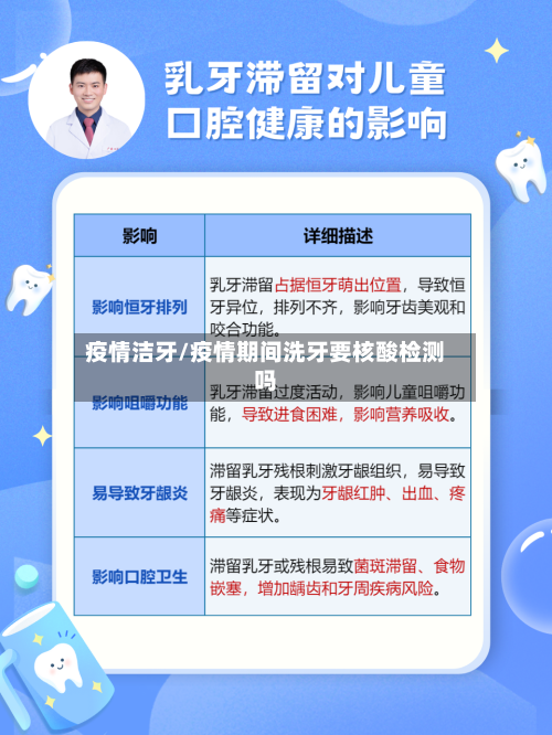 疫情洁牙/疫情期间洗牙要核酸检测吗