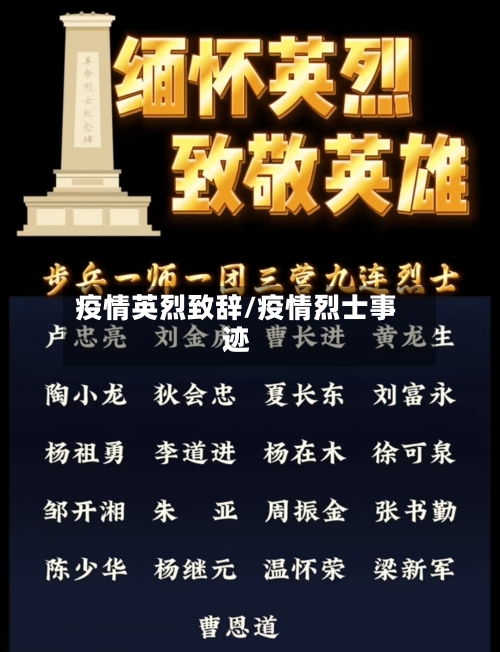 疫情英烈致辞/疫情烈士事迹