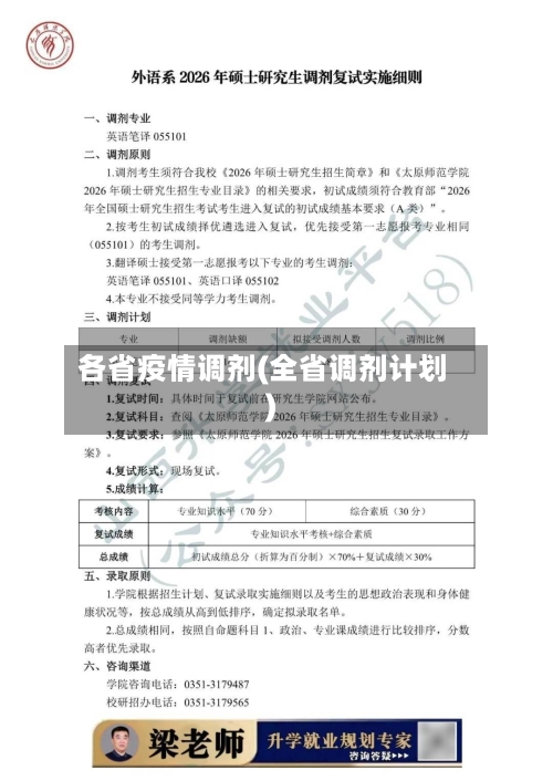 各省疫情调剂(全省调剂计划)-第2张图片